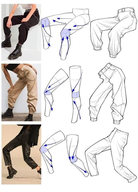 Pants Folds Reference, Turtleneck Drawing, Draw Pants, How To Draw Pants, Drawing Wrinkles, Drapery Drawing, Pants Drawing, Clothes Drawing, Fabric Drawing