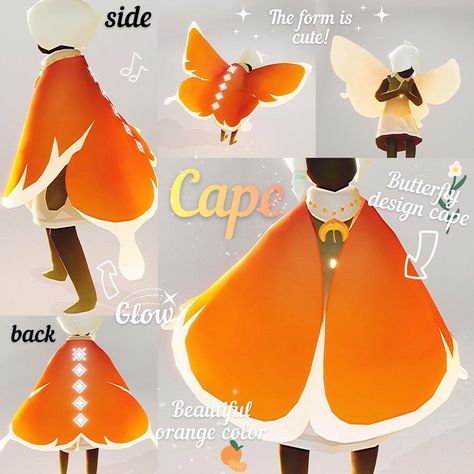 Sky Cape Design, Sky Cotl Clothes, Sky Cotl Capes, Capes Drawing, Sky Children Of The Light Cape, Sky Outfits Game, Sky Character Design, Sky Children Of The Light Cosplay, Sky Capes