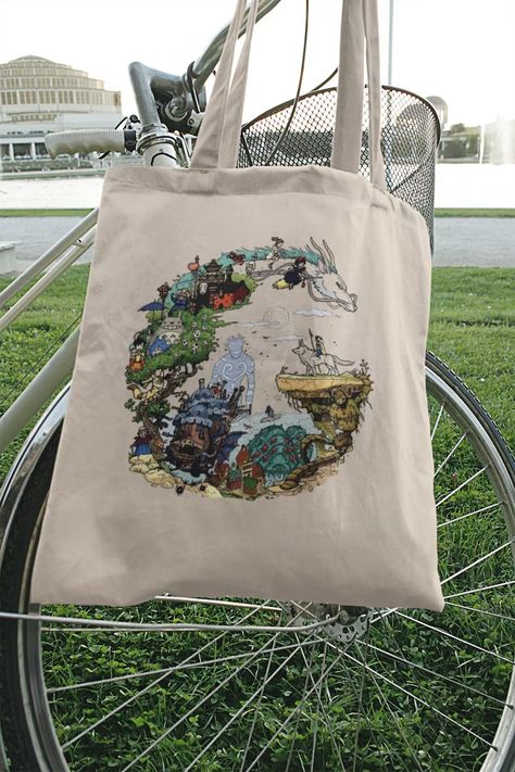 Studio Ghibli Tote Bag, Ghibli Tote Bag, Ghibli Totoro, No Face, Hayao Miyazaki, Miyazaki, Canvas Tote Bag, Lithuania, Studio Ghibli