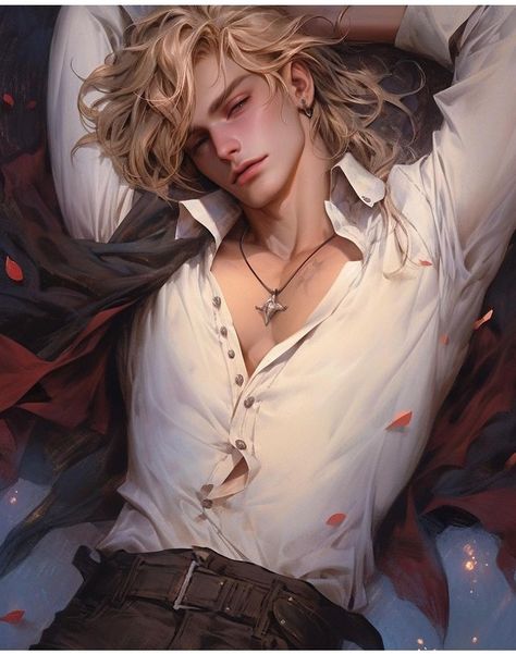 Vampire Male, Anita Blake, Men Blonde Hair, Cute Blonde Guys, Hot Vampires, Kawaii Boy, Native American Warrior, Dark Fantasy Artwork, Vampire Boy