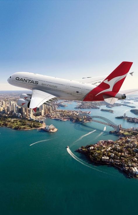 Qantas A380, Qantas Airlines, Australia Wallpaper, Sydney Photography, Winter In Australia, Plane Photography, American Flag Wallpaper, Australian Travel, Harbour Bridge