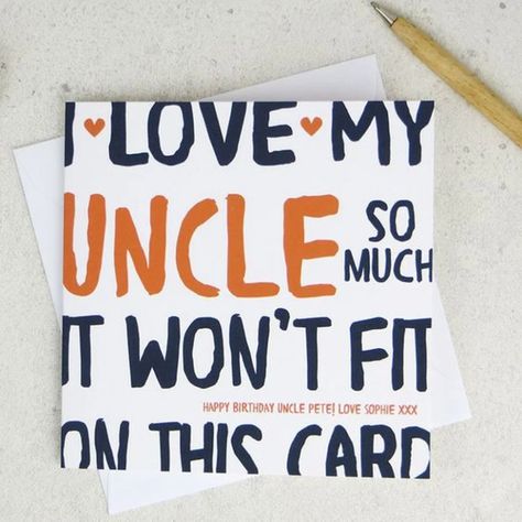 Uncle Bday Card, Bday Cards For Uncle, Birthday Gift Ideas For Uncle, Diy Birthday Card For Uncle, Handmade Birthday Cards For Uncle, Birthday Card Uncle, Diy Uncle Gifts, Birthday Card Ideas For Uncle, Uncle Birthday Quotes