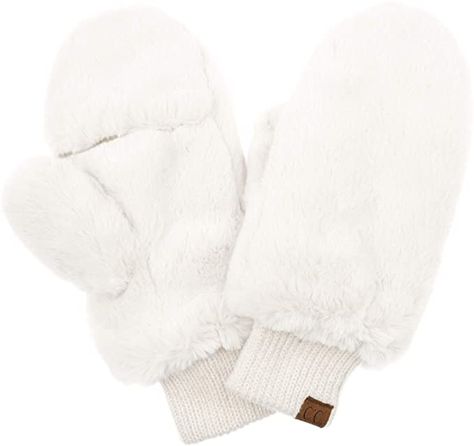 Faux Fur Mitten Convertible Fingerless Gloves: IVORY at Amazon Women’s Clothing store Cozy Gloves, Convertible Mittens, Fur Mitten, Women's Mittens, Fur Gloves, Cold Weather Gloves, Easy Winter Outfit, Fingerless Mittens, Womens Gloves