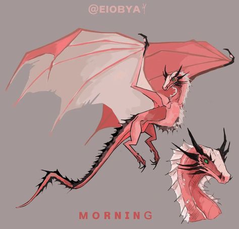 @eiobya | Morning - the pale princess. "Morning's scales were pale pink, but with black horns and crest." → what asoiaf dragon should be next? °... | Instagram Pale Princess, Black Horns, Dragon Poses, Morning Art, Dragon Comic, Game Of Thrones Dragons, Got Dragons, Dragon Princess, Dragon Artwork Fantasy