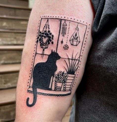 20 Breathtaking Black Cat Tattoos That Will Bring You Good Luck Black Cat Tattoo Ideas, Black Cat Tattoo, Cat Tattoo Ideas, Cat Stretching, Black Cat Tattoos, Cat Lounge, Cat Tattoos, Complicated Love, Cat Tattoo Designs