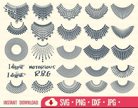 Collar Tattoo, I Dissent, Notorious Rbg, Skin Art, Future Tattoos, Cute Tattoos, Tattoos And Piercings, Digital Printables, Cricut Silhouette