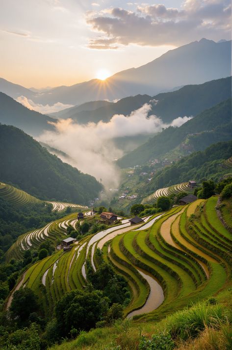 Explore the majestic Banaue Rice Terraces in the Philippines. Witness the sunrise over the ancient rice paddies and immerse yourself in the rich culture of the Ifugao people. #TravelGoals #Philippines Ifugao Rice Terraces, Ifugao People, Culture Of The Philippines, Banaue Rice Terraces, Banaue, Wooden Hut, Rice Paddies, Rice Paddy, Philippines Culture