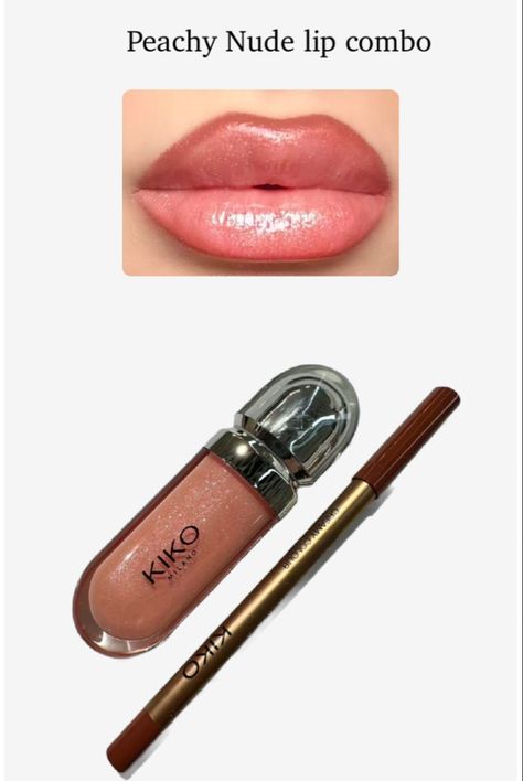 Makeup Looks Daily, Peachy Lip Combo, Kiko Milano Lip Combo, Lip Combo Products, Kiko Lip Liner, Pinky Nude Lip Combo, Kiko Lip Combo, Nude Pink Lip Combo, Best Nude Lip Combo