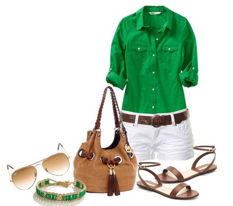 Summer green! Green Shirt Outfit, Green Top, Green Shirt, Kelly Green, My Dream Closet, Outfits Casuales, Passion For Fashion, Shirt Outfit, Spring Summer Fashion