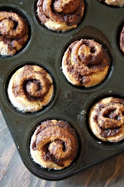 Cinnamon Roll Recipe Round Up Over 50 Deliciously Drool Worthy Cinnamon Roll Recipes From Around The Web Yeast Cinnamon Rolls, No Yeast Cinnamon Rolls, Cinnamon Roll Muffins, Cinnamon Rolls Easy, Muffin Tin Recipes, Easy Cinnamon, What's For Breakfast, Cinnamon Rolls Recipe, Cinnamon Buns