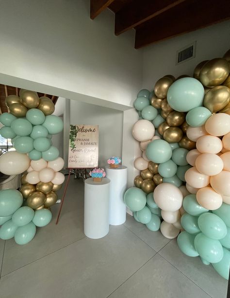 Balloons | Gender Reveal Miami Matte Gender Reveal Balloons, Gender Reveal Color Schemes, Blue Pink And Green Gender Reveal, Pink Blue Gender Reveal Decor, Gender Reveal Pink And Blue, Pink And Blue Background Gender Reveal, Gender Reveal Party Theme, Gender Reveal Balloons, Pink Cupcakes