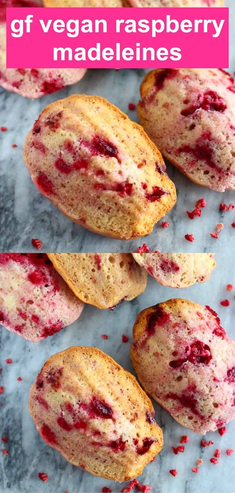 Raspberry Desserts Dairy Free, Raspberry Madeleines, Vegan Easter Dessert, Vegan Spring Dessert, Vegan Easter Brunch, Healthy Easter Treats, Vegan Chocolate Chip Cookie Recipe, Vegan Afternoon Tea, Pinterest Mom