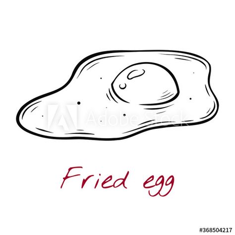 Vector sketch illustration of fried egg drawing isolated on white. Engraved style. natural business. Vintage, retro object for menu, label, recipe, product packaging #AD , #isolated, #drawing, #white, #style, #Engraved Fried Egg Drawing, Egg Drawing, Huevos Fritos, Fried Eggs, Vector Sketch, Sketch Illustration, Business Flyer Templates, Fried Egg, Product Packaging