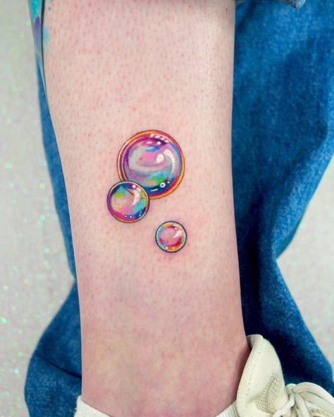 Holographic Tattoo, Bubble Tattoo, Uv Tattoo, Kawaii Tattoo, Intricate Tattoo, Tatuaje A Color, 1 Tattoo, Mood Instagram, Dream Tattoos