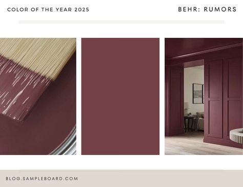 Discover 2025's Trendiest Paint Colors and Hues Black Cherry Paint Color, Black Cherry Paint, Trendy Paint Colors, Dutch Boy Paint, Paint Trends, Trending Paint Colors, Behr Paint, Decorating Advice, Paint Color Palettes