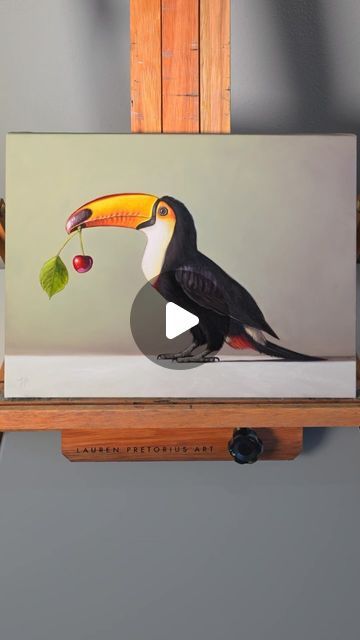 Lauren Pretorius on Instagram: "Toucan & Cherry | 14” x 11” Oil Painting on Linen #art #painting #oilpainting #stilllife #artist #realism" Lauren Pretorius, Linen Art, Toucan Art, Painting On Linen, Realism, Still Life, Oil Painting, Art Painting, Cherry