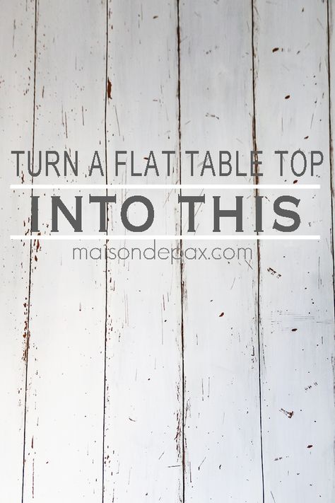 Need to update an old desk or table? Use this tutorial to create a gorgeous rustic, distressed faux planked desk or table top. How To Plank, Farmhouse Fixer, Plank Table, Diy Shiplap, Wall Diy, Painted Furniture Ideas, Furniture Redo, Diy Furniture Projects, Painting Furniture