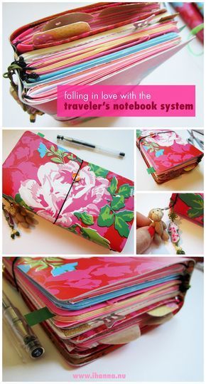 Travelers Notebook Pen Holder Diy, Make A Planner From A Notebook, Diy Travelers Notebook Cover, Travelers Notebook Setup, Diy Travelers Notebook, Travelers Journal, Traveler Notebook, Midori Notebook, Traveler Notebook Inserts