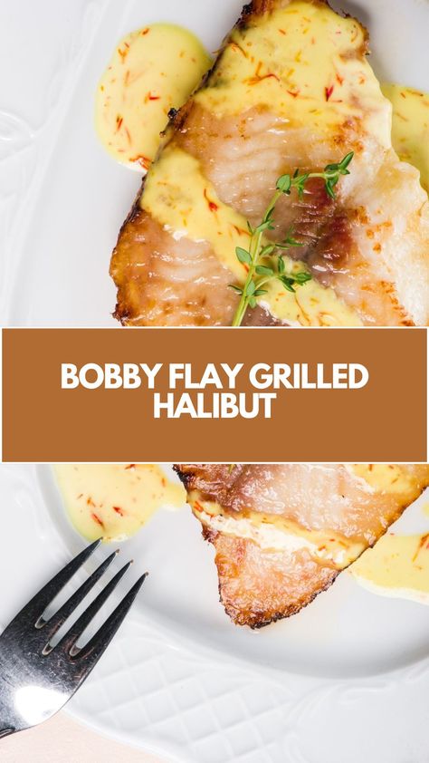 This delicious Bobby Flay-inspired grilled halibut is a quick and easy way to enjoy a flavorful, nutritious meal. With simple ingredients like butter, lemon, and herbs, it’s a perfect dish for any occasion. The fish comes out tender and flaky, making it a crowd-pleasing favorite for everyone! Halibut Marinade Recipes, Halibut Recipes Grilled, Grilled Halibut Recipes, Halibut Recipe, Bobby Flay Recipes, Grilled Halibut, Halibut Recipes, Bobby Flay, Fish Dinner