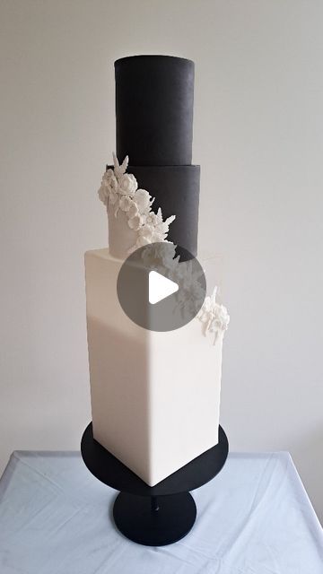 Charlotte Cope - Perfect Cakes Co on Instagram: "BLACK AT A WEDDING?...

Why is black such a poopood colour for weddings? 

I think 2024 is the year to embrace black cakes in all their glory and challenge the "white wedding" aesthetics. 

What do you think of a black cake? 

Acrylic tier from @prop.options 
Use code perfectcakes10 for 10% off the square fillable spacer 

Love a little cake decorating timelapse 

#modernweddingcake #blackandwhitecake #newyearinstachallenge #blackweddingcake #uniquecakes #weddingcakeinspo #squareweddingcake #timelapse" Square Wedding Cakes, Black Cake, Wedding Aesthetics, Black Wedding Cakes, Modern Wedding Cake, Cakes For Men, Unique Cakes, Little Cakes, Perfect Cake