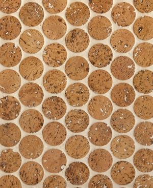 Mosaic Penny Tile, Cork Mosaic, Penny Tile Floors, Circle Tiles, Natural Tile, Cork Tiles, Penny Tile, Tile Color, Tile Countertops