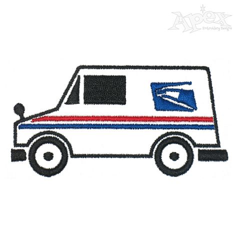 Mail Truck Drawing, Mail Carrier Aesthetic, Truck Cards, Truck Embroidery, Squirrel Clipart, Mail Man, Truck Tattoo, Free Mail, Man Truck