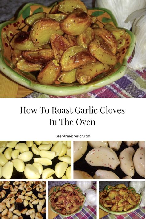 Learn how to easily roast garlic cloves in the oven. Roasted garlic has a sweet, mild, caramelized taste you are sure to love! #roastgarlicclovesintheoven #roastgarlicinoven #roastgarlic #roastgarlicclovesoven #roastgarliccloves Roast Garlic Cloves, Roast Whole Garlic, Bake Garlic, Oven Roasted Garlic, How To Roast Garlic, Roasting Garlic In Oven, Roast Garlic, Garlic Spread, Roasted Garlic Cloves