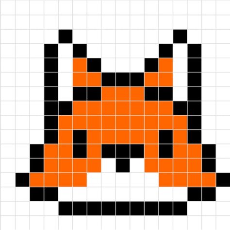 Orange Cross Stitch, Pixel Art Autumn, Autumn Pixel Art, Cute Pixel Art Easy, Pixel Art Ideas Cute, Fox Pixel Art, Easy Pixel Art Ideas, Pixel Art Stitch, Pixel Art Animals