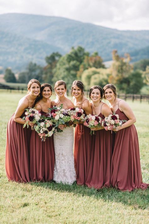 Different Shades Bridesmaid Dresses Burgundy, Brides Maid Dress Burgundy, Wine Colour Wedding Theme Bridesmaid Dresses, Different Shades Of Burgundy Bridesmaids, Bridesmaid Dresses Burgundy Veaul, Desert Rose Wedding Colors, Cinnamon Rose Wedding Color Scheme, Canyon Rose Wedding, Wine Wedding Colors