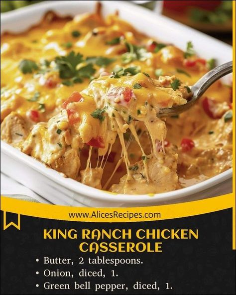 Mediterranean Kitchen Recipes | King Ranch Chicken Casserole | Facebook Chicken Corn Casserole, Shredded Chicken Casserole, Savory Casserole, Chicken Bell Peppers, King Ranch Casserole, Chicken Tortillas, King Ranch Chicken Casserole, Classic Savory, Affenpinscher Dog