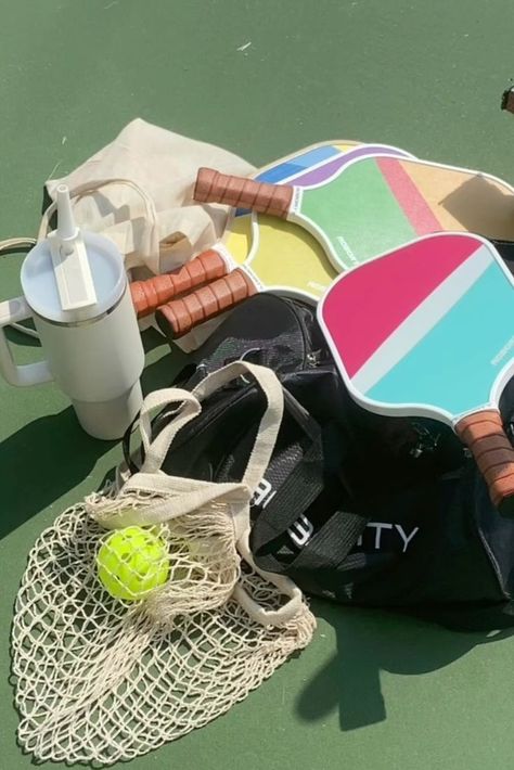 Aesthetic Photo Instagram, Sporty Photoshoot, Designs Aesthetic, Pickleball Gifts, Ball Aesthetic, Outdoor Exercise, Vision Board Photos, 5 Senses, Pickleball Gift