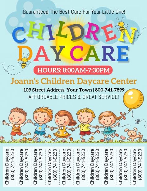 Daycare Flyers Templates, Childcare Flyers Home Daycare, Home Daycare Flyer Ideas, Daycare Advertising Flyers, Daycare Enrollment Flyer, Daycare Flyers Templates Free, Daycare Poster Ideas, Daycare Flyers Ideas, Daycare Templates