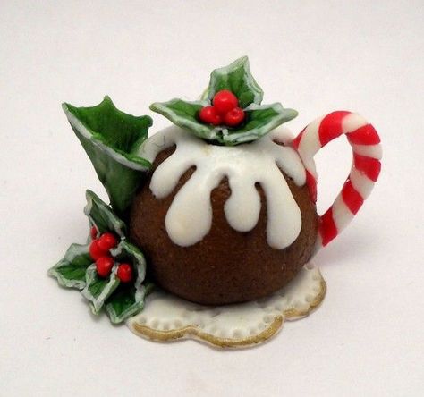 Christmas Teapot, Teapot Cookies, Novelty Teapots, Teapots Unique, Christmas China, Dollhouse Christmas, Unique Tea, Christmas Dishes, Teapots And Cups