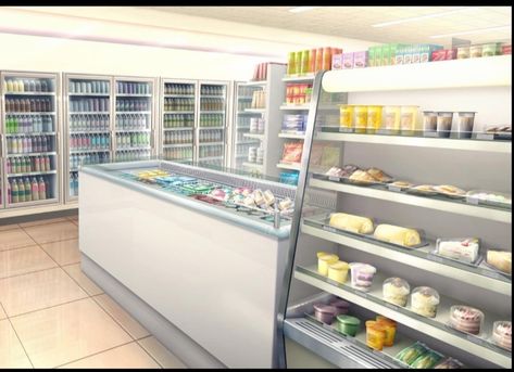 Anime Grocery Store, Gacha Wallpaper, Gacha Life Backgrounds, Gacha Background, Gacha Backgrounds, Episode Backgrounds, Drawing Hands, Rpg Map, Anime Backgrounds