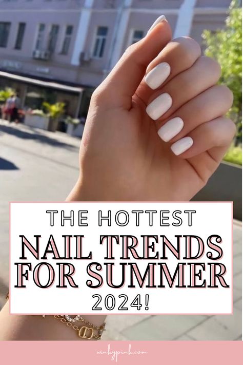 This post is all about the hottest 2024 Summer Nail Trends! From nail shapes to nail designs there is a ton of nail inspo here for your next summer manicure. Short Nail Designs Summer Latest Trends, French Manicure Long Nails, Nails For Pale Skin, Nail Colors For Pale Skin, Matt Nails, Dip Nail Colors, Neutral Nail Color, Nails Acrylic Coffin, Nail Polish Colors Summer