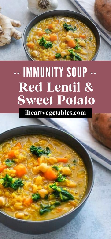 Immunity Boosting Dinner Recipes, Easy Immune Boosting Soup, Immune Boosting Soup Vegetarian, Soup For When Your Sick, Antiinflammatory Soup, March Meals, Immunity Soup, Apartment Recipes, Lentil Vegetable Soup