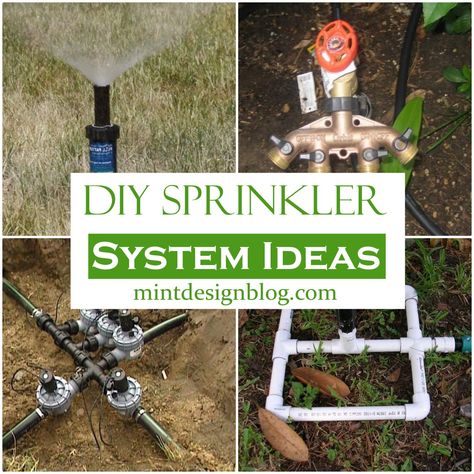 Garden Sprinkler Ideas, Above Ground Sprinkler System, Homemade Sprinkler, Sprinkler System Diy, Water Sprinkler System, Colorado Gardening, Lawn Sprinkler System, Lawn Irrigation, Backyard Layout