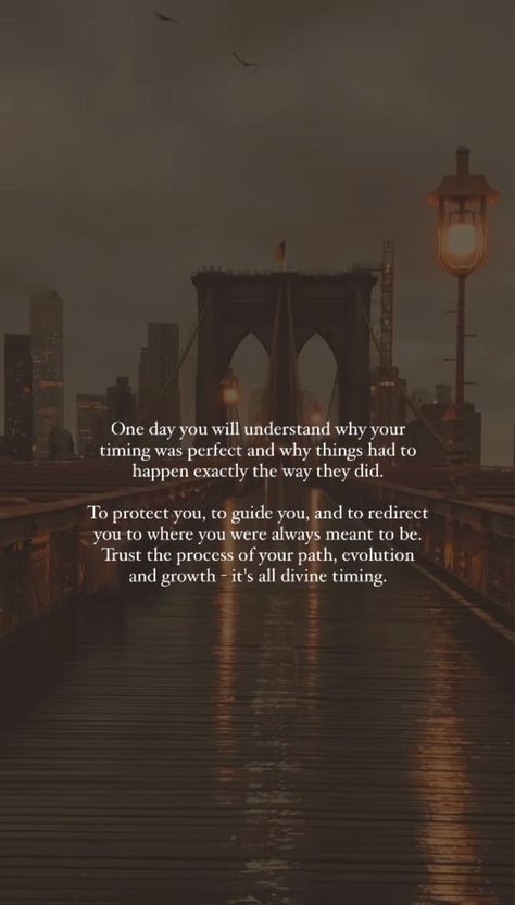 Embrace the journey and trust in divine timing, for it guides us to where we are meant to be. #JourneyOfLife #TrustTheProcess #DivineGuidance #PathToPurpose #EmbraceChange #BelieveAndReceive #SoulfulJourney One Day You Will Understand Quotes, Short Deep Captions, Thought Of Day, Love Notes Aesthetic, Captions Short, English Captions, We Are Meant To Be, Short Captions, Notes Aesthetic
