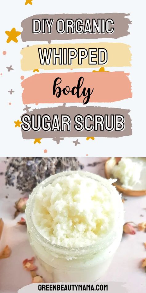 Emulsified Sugar Scrub with Essential Oils - greenbeautymama.com Body Scrubs Homemade, Sugar Scrub Diy Easy, Easy Diy Body Scrub, Hand Scrub Homemade, Scrub Recipe Diy, Easy Sugar Scrub, Salt Scrub Recipe, Emulsified Sugar Scrub, Diy Body Scrub Recipes