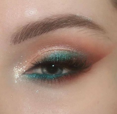 Teal Makeup, Teknik Makeup, Portret Feminin, Prom Eye Makeup, Cute Eye Makeup, Swag Makeup, Eye Makeup Pictures, Smink Inspiration, Ethereal Makeup