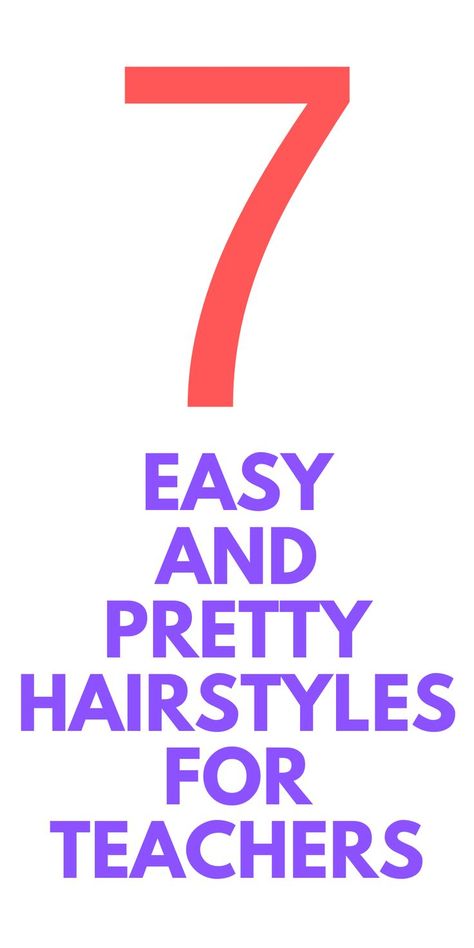 7 EASY Hairstyles for Teachers - Easy hairstyles for teachers in your life. If you need a quick hair tutorial, these are 7 of them. Easy Hairstyles For Teachers, Hairstyles For Teachers, Teacher Hairstyles, Teacher Hair, Quick Hair, Hair And Makeup Tips, Back To School Hairstyles, Quick Hairstyles, Hairstyles For School