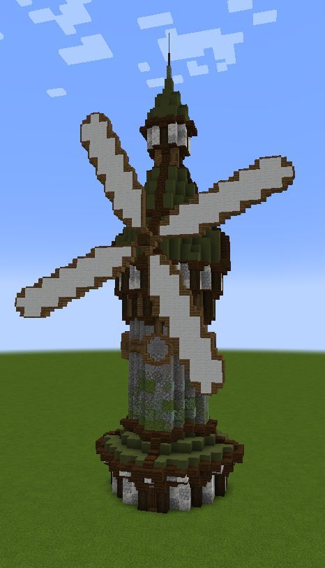 Fantasy Windmill, Minecraft Create, Windmill Design, Minecraft Blueprints, Geek Life, Minecraft Building, Minecraft 1, Minecraft Designs, Minecraft Houses