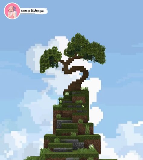 Beyond the Sky . . #minecraft #minecraftphotography #minecraftphoto #minecraftanime #minecraftbuilds #minecrafttree #minecraftsky Minecraft Island Terraforming, Minecraft Cliff Design, Spawn Ideas Minecraft, Minecraft Tree Design, Minecraft Cliff, Minecraft Terraforming, Minecraft Castle Designs, Minecraft Tree, Minecraft Japanese