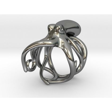 Octopus Ring, Flower Engagement Ring, Engagement Ring White Gold, Cool Products, Rose Engagement Ring, Silver Jewelry Rings, Sea Glass Jewelry, Rings Simple, Engagement Rings Sapphire