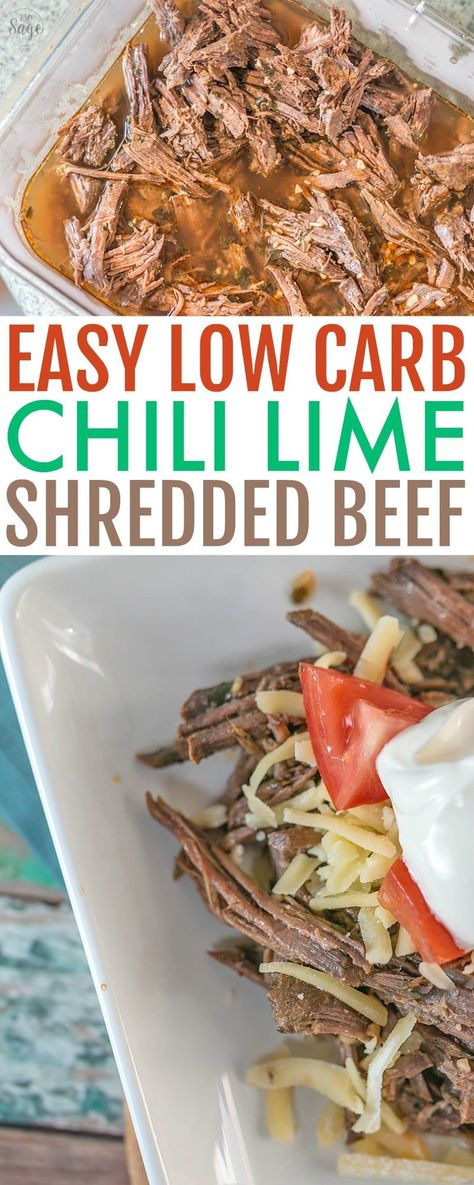 This easy low carb slow cooker shredded beef is a delicious chili lime barbacoa that you can enjoy in a bowl with your favorite toppings or on a tortilla! https://www.730sagestreet.com/easy-low-carb-slow-cooker-chili-lime-shredded-beef/ AD #StoredBrilliantly Easy Slow Cooker Chili, Slow Cooker Chili Easy, Slow Cooker Shredded Beef, Mexican Shredded Beef, Low Carb Chili, Low Carb Slow Cooker, Slow Cooker Chili, Shredded Beef, Low Carb Diet Recipes