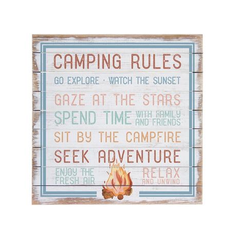 Camping Rules Sign Camping Gift Rustic Wood Sign Explore - Etsy Camping Rules, Cabin Wall Art, Seek Adventure, Rustic Wood Sign, Beach Wood, Forest Decor, Relax And Unwind, Beach Wall Decor, Rustic Wood Signs