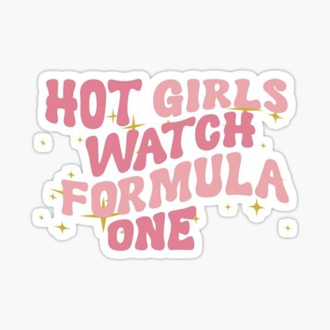 Formula 1 Stickers for Sale | Redbubble Formula 1 Stickers, Bubble Font, Girls Watch, College Stickers, Racing Stickers, Brand Stickers, Png Aesthetic, Pink Power, Different Shades Of Pink