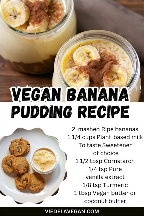 VEGAN BANANA PUDDING RECIPE Vegan Banana Pudding Recipe, Vegan Pudding Recipe, Vegan Banana Pudding, Alpha Gal, Healthy Dessert Options, Vegan Pudding, Banana Pudding Recipe, Pudding Ice Cream, Raw Banana