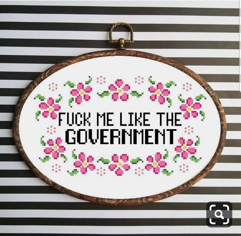 Rude Cross Stitch Patterns Free, Subversive Cross Stitch Patterns Free, Swear Embroidery, Funny Cross Stitch Patterns Free, Cross Stitch Quotes, Stitch Quote, Easy Cross Stitch, Subversive Cross Stitch, Embroidery Hand