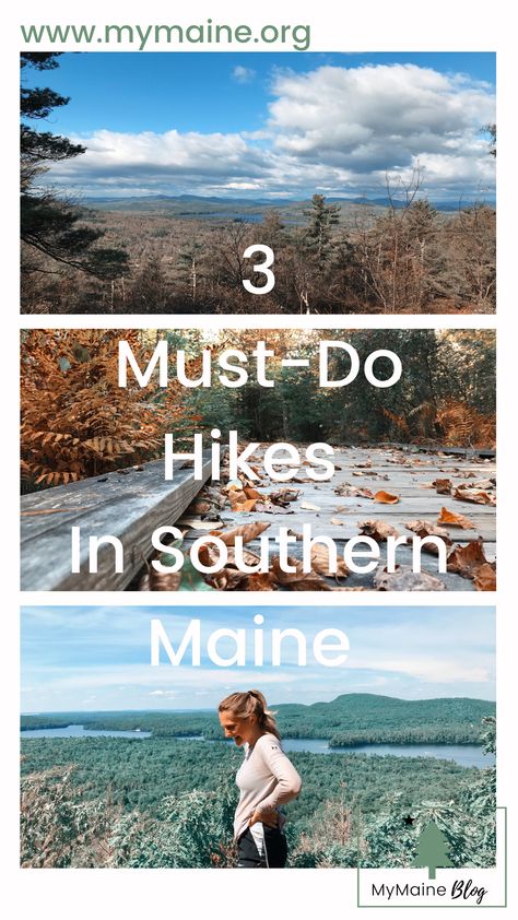 Contrary to popular belief, Southern Maine has more to offer than gorgeous beaches, breathtaking lighthouses, and delicious food. It also has a great deal of hiking trails that range from walks in the woods to moderate climbs rewarded with stunning summit views. After hiking a handful of mountains in southern Maine, I thought it was time to share the dirty deets about my three favorite hikes. So, without further ado, here are 3 must-do southern Maine hikes (in no particular order). Hiking In Maine, Maine Hikes, Maine Hiking, Saco Maine, Ogunquit Maine, Southern Maine, Maine Living, Hiking Adventures, Hiking With Kids